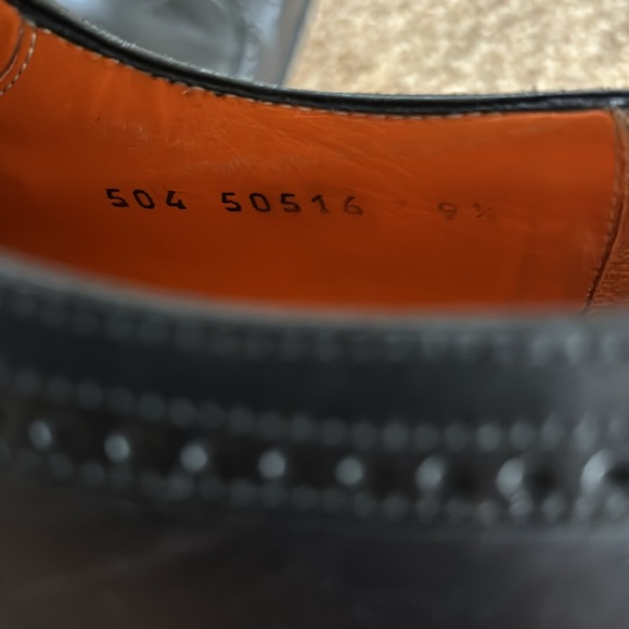 Dogen black leather wingtipped oxford shoes 9.5 - Picture 5 of 7